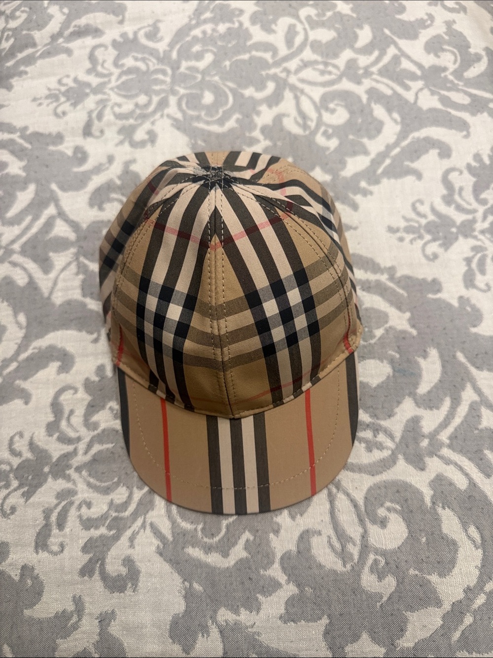 Kids Classic Plaid Baseball Cap - Beige
